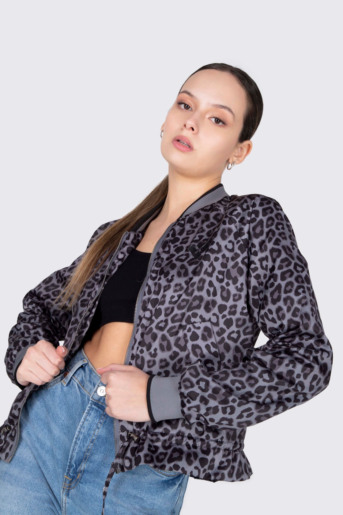 Chaqueta Bomber Chloe Gris NGX