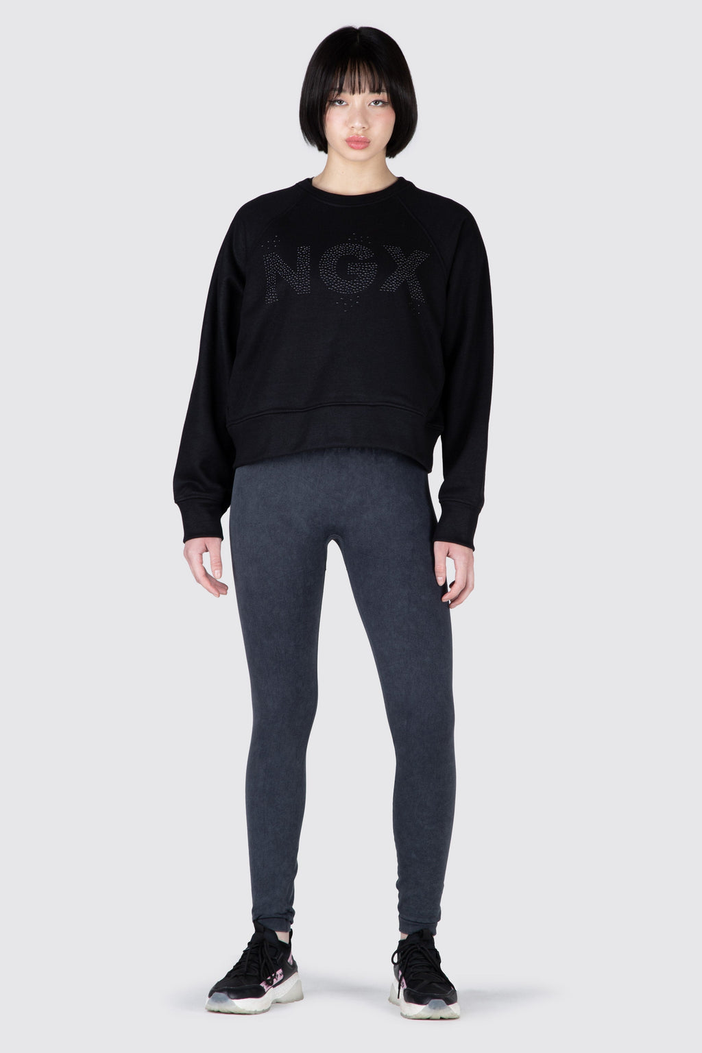 Poleron Crew Neck Adrenalin Negro NGX 