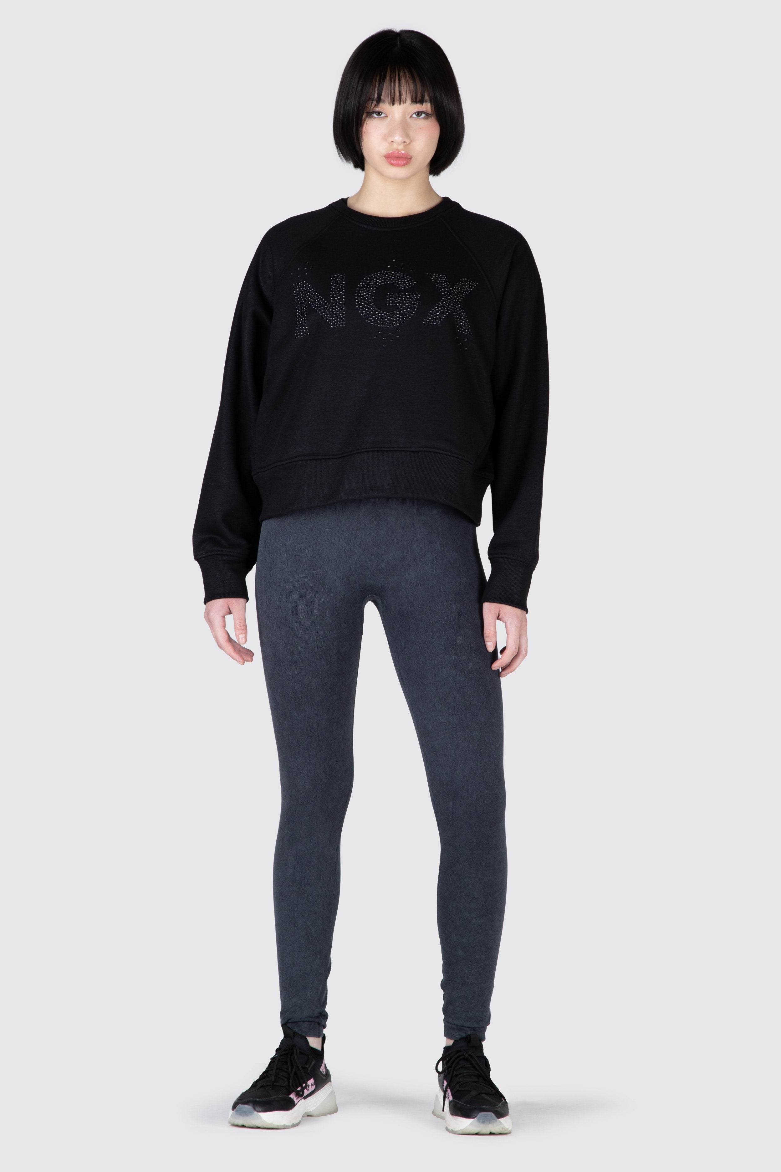 Poleron Crew Neck Adrenalin Negro NGX 