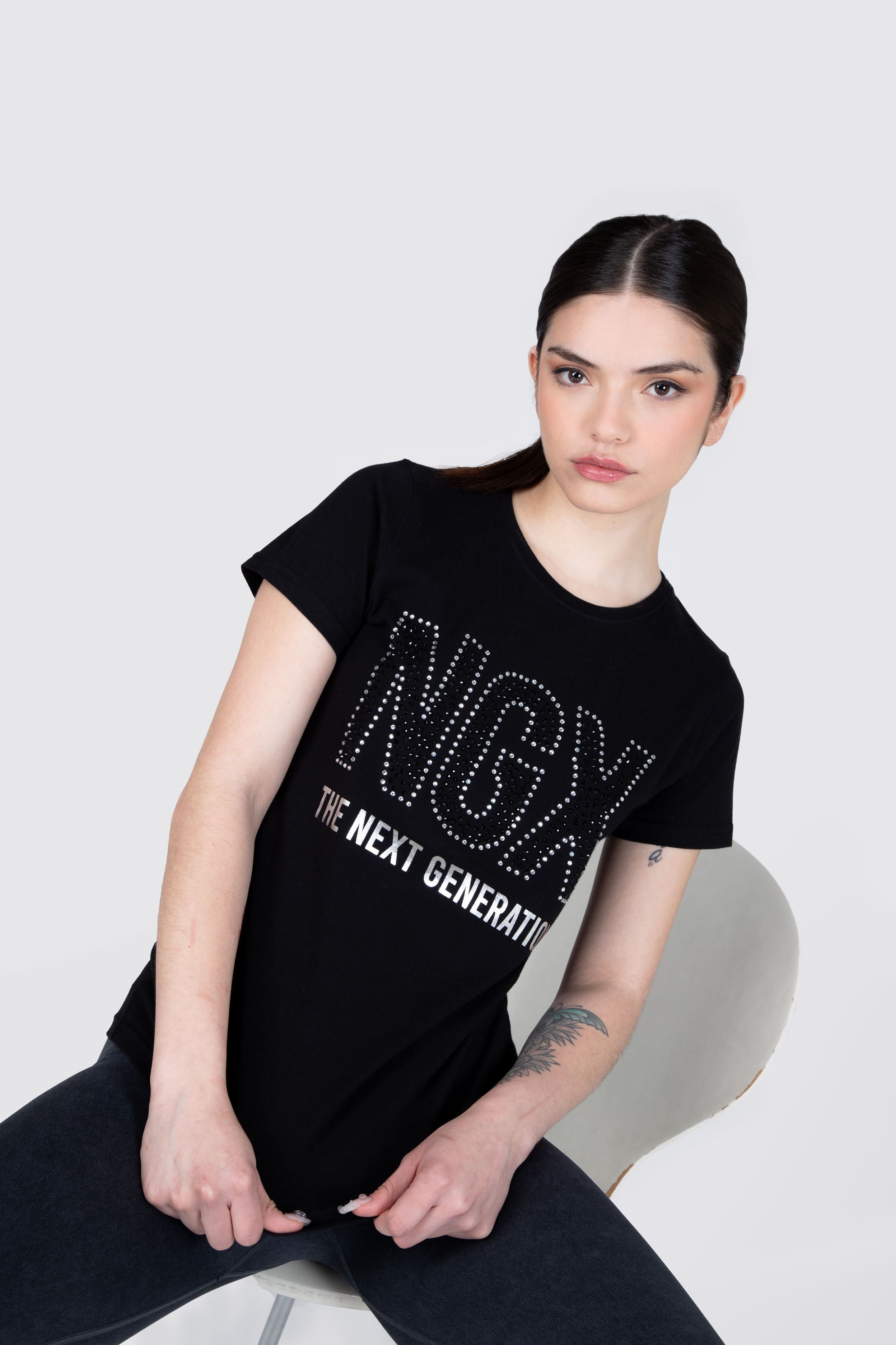 Polera M/C Feeling Negro NGX