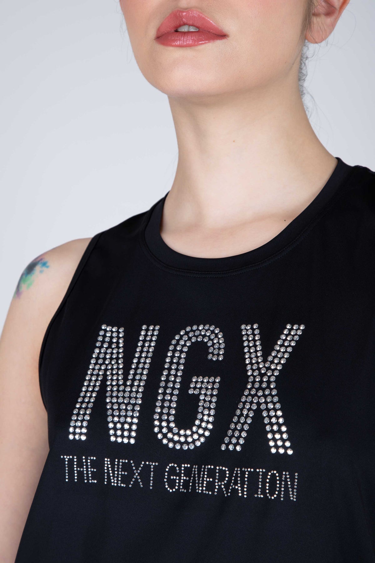 Polera S/M Abstract Negro NGX
