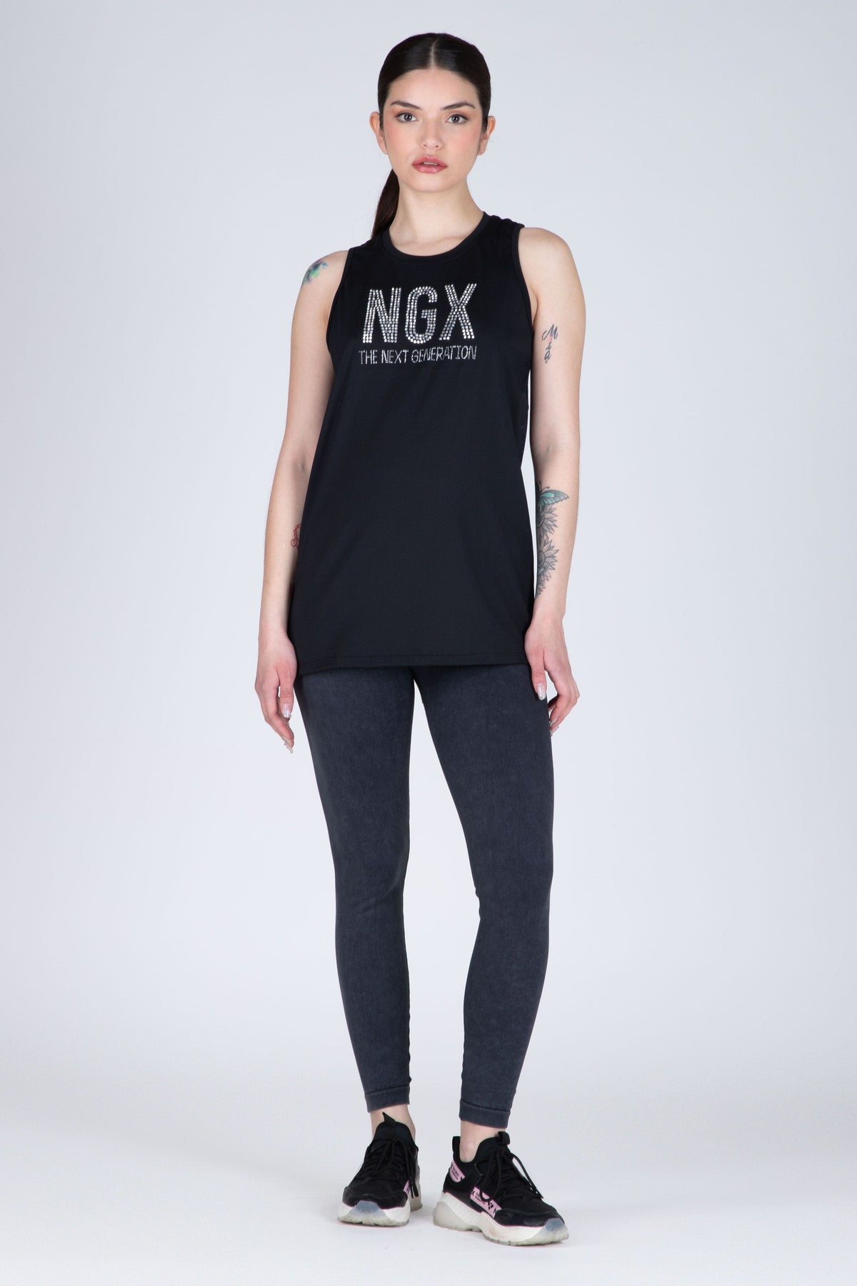 Polera S/M Abstract Negro NGX