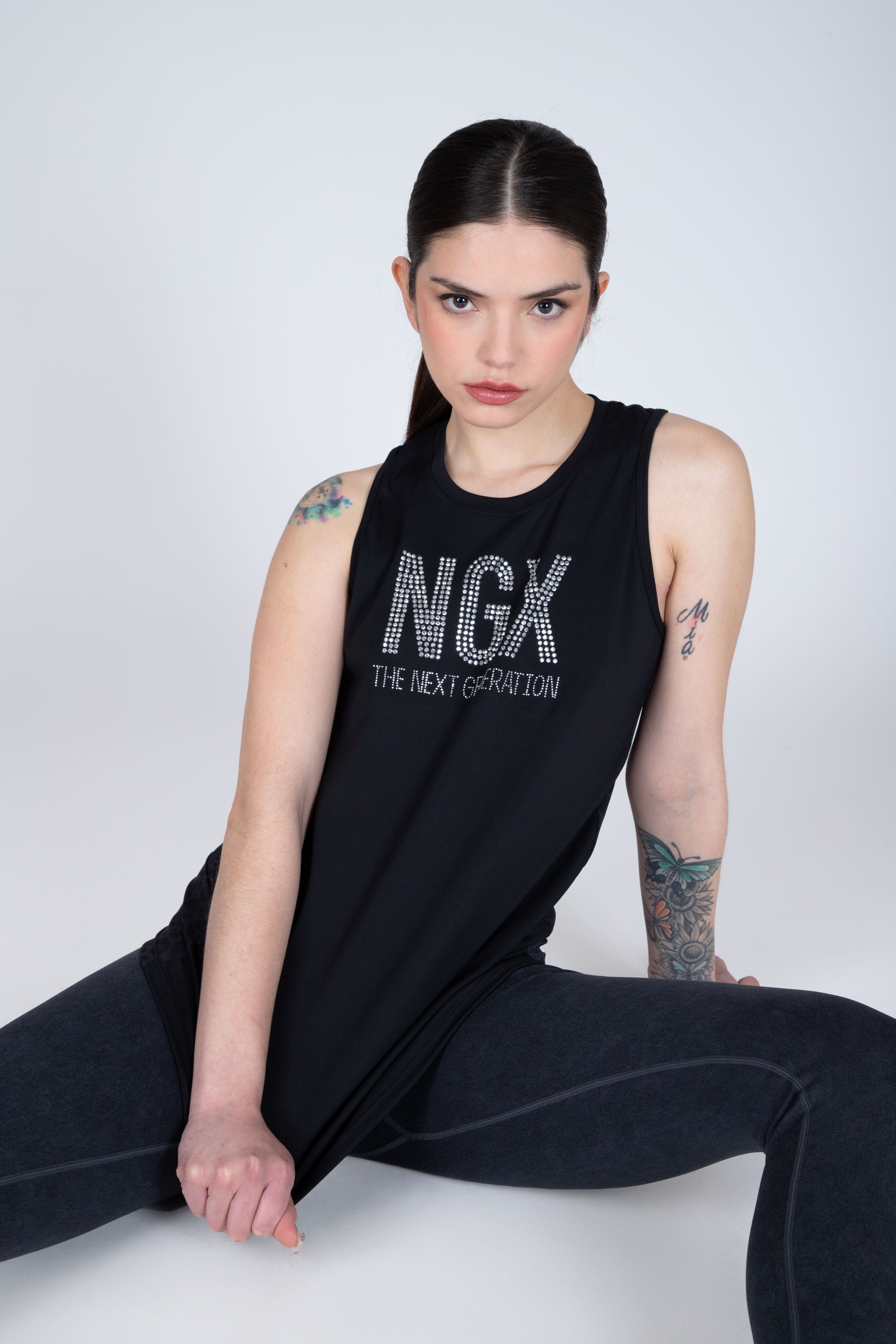 Polera S/M Abstract Negro NGX