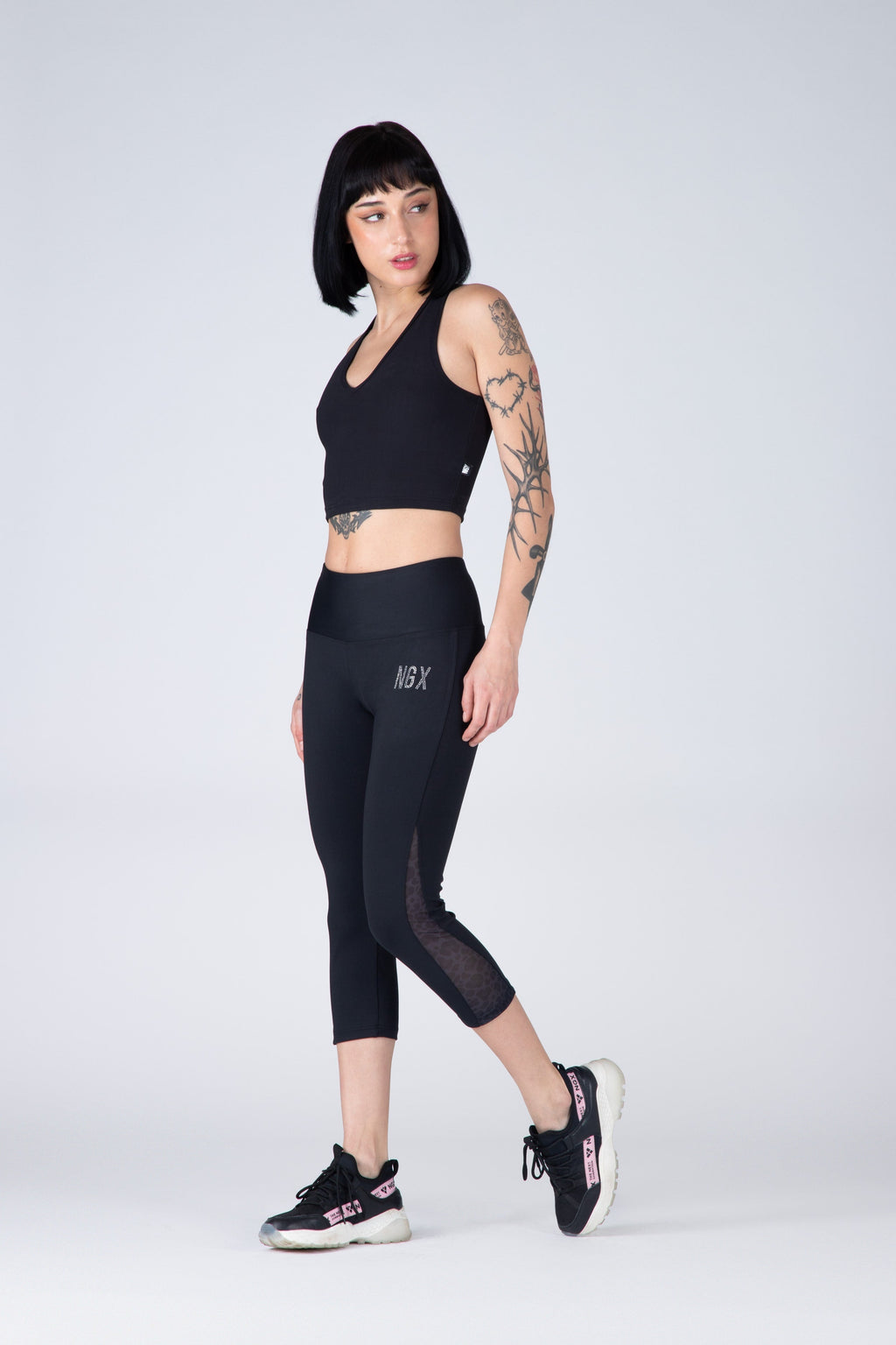Legging Mid Abstract Negro NGX