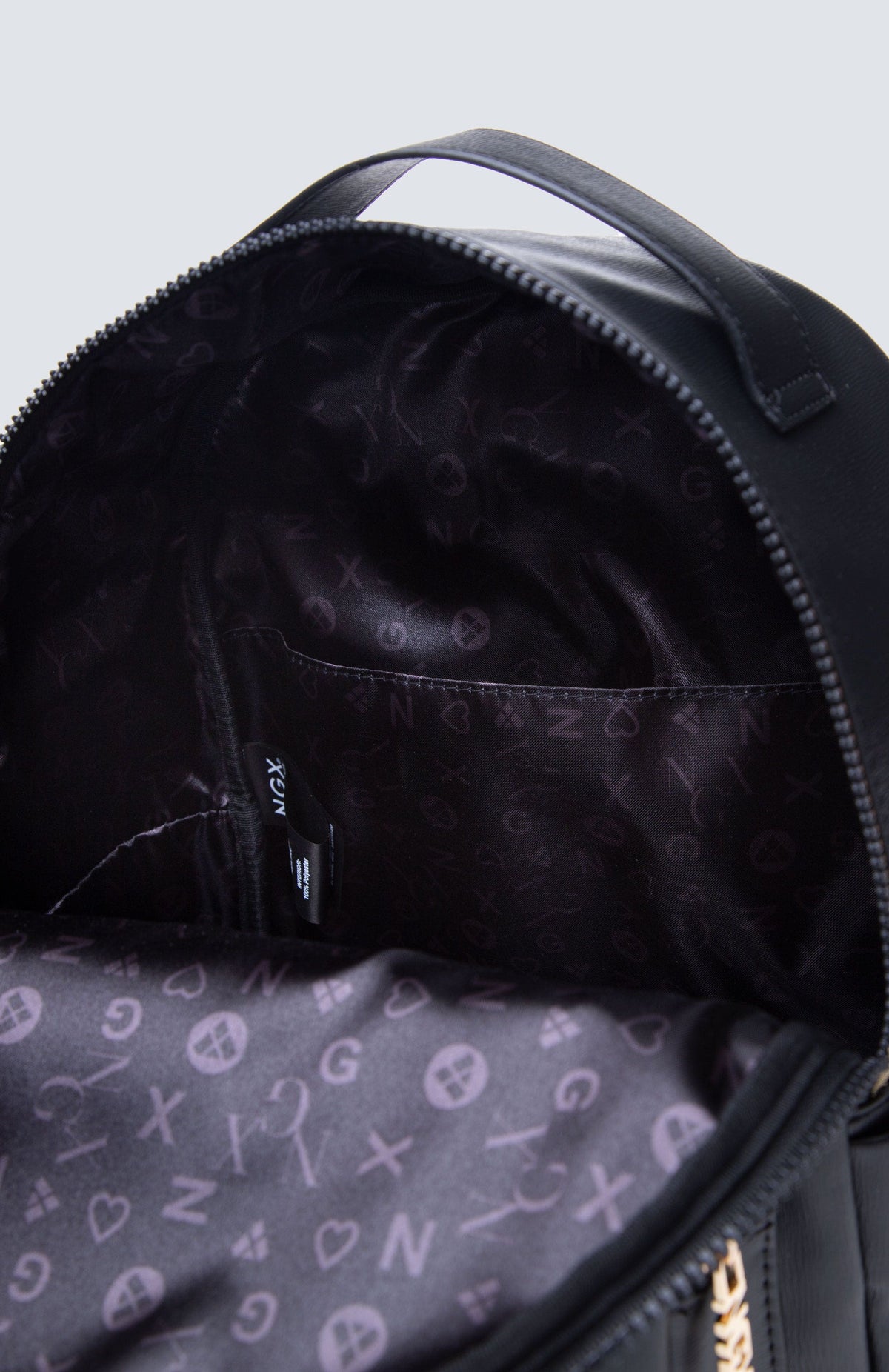 Mochila Strass Letters Negro NGX