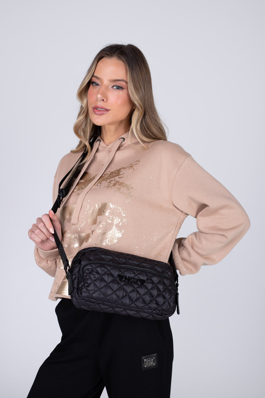 Bolso Party Quilted Pro Negro NGX