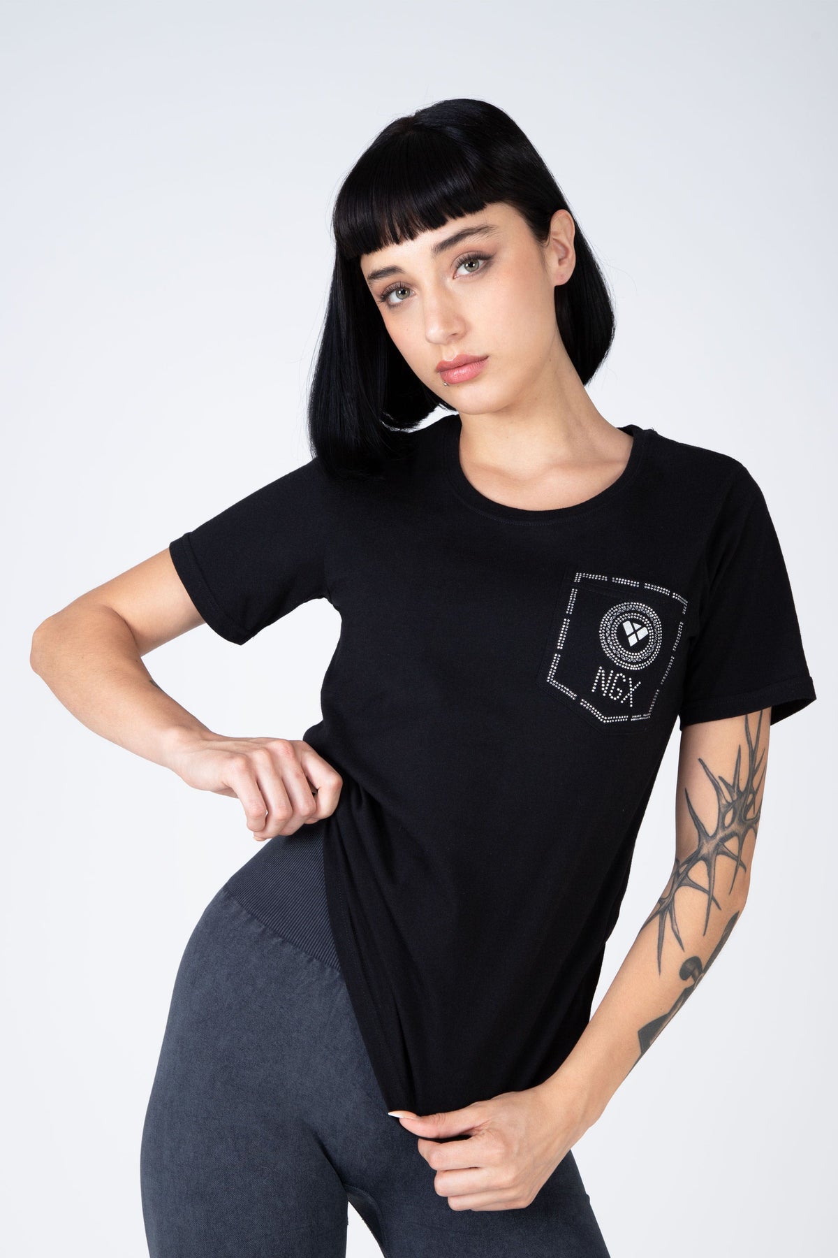 Polera M/C Virtue Negro NGX