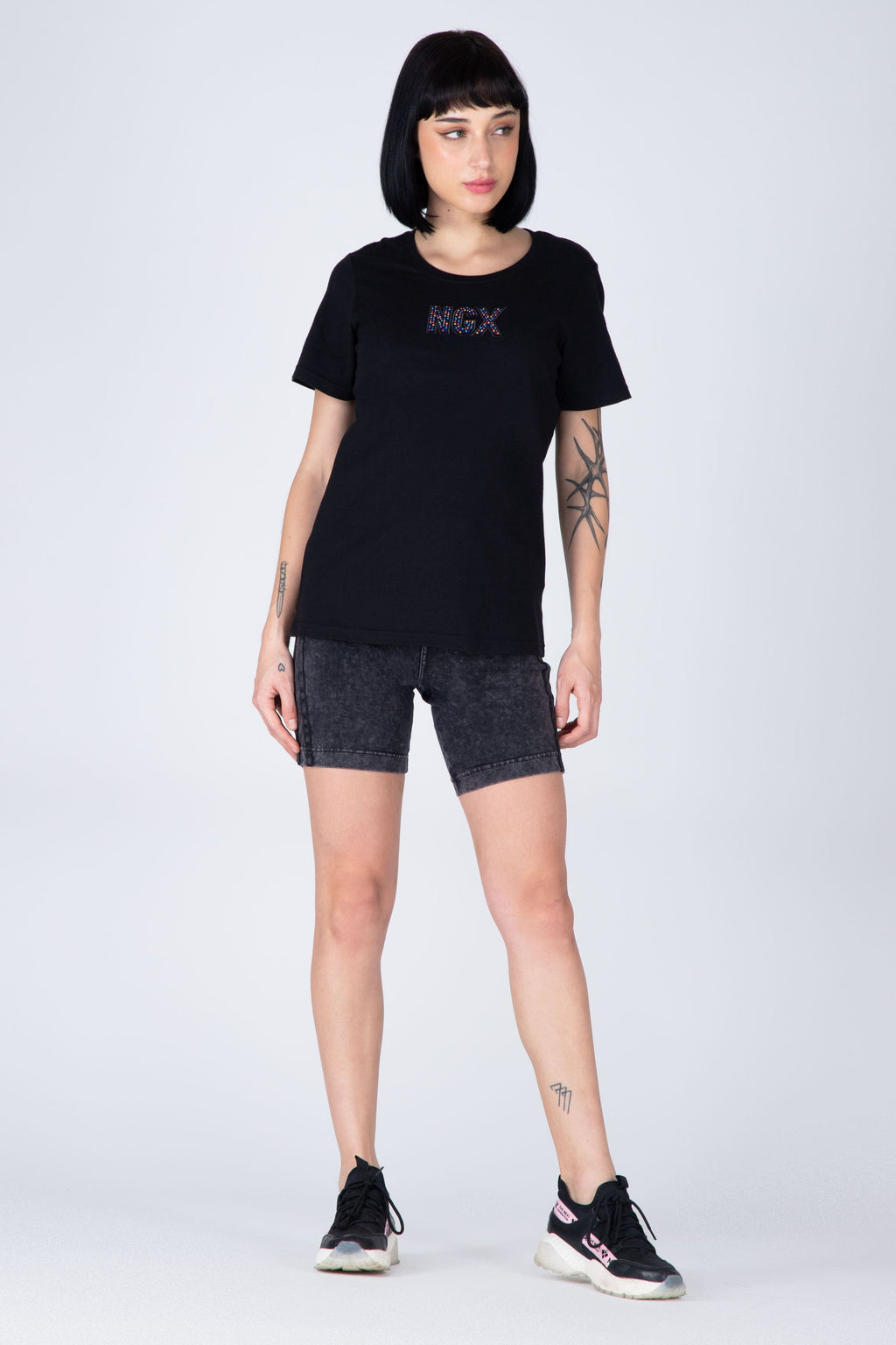 Polera M/C Romantic Negro NGX