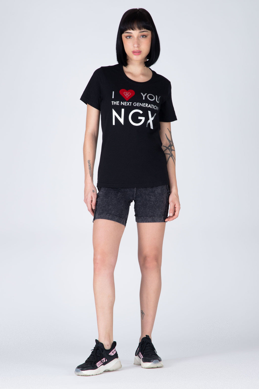 Polera M/C Praia Negro NGX