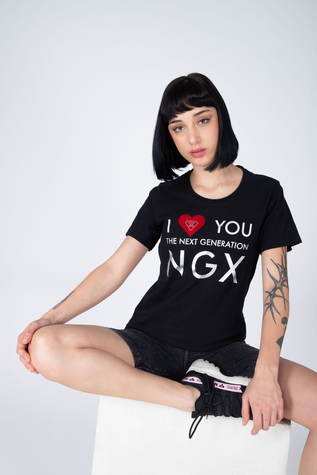 Polera M/C Praia Negro NGX
