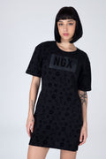 Vestido Flock Negro NGX