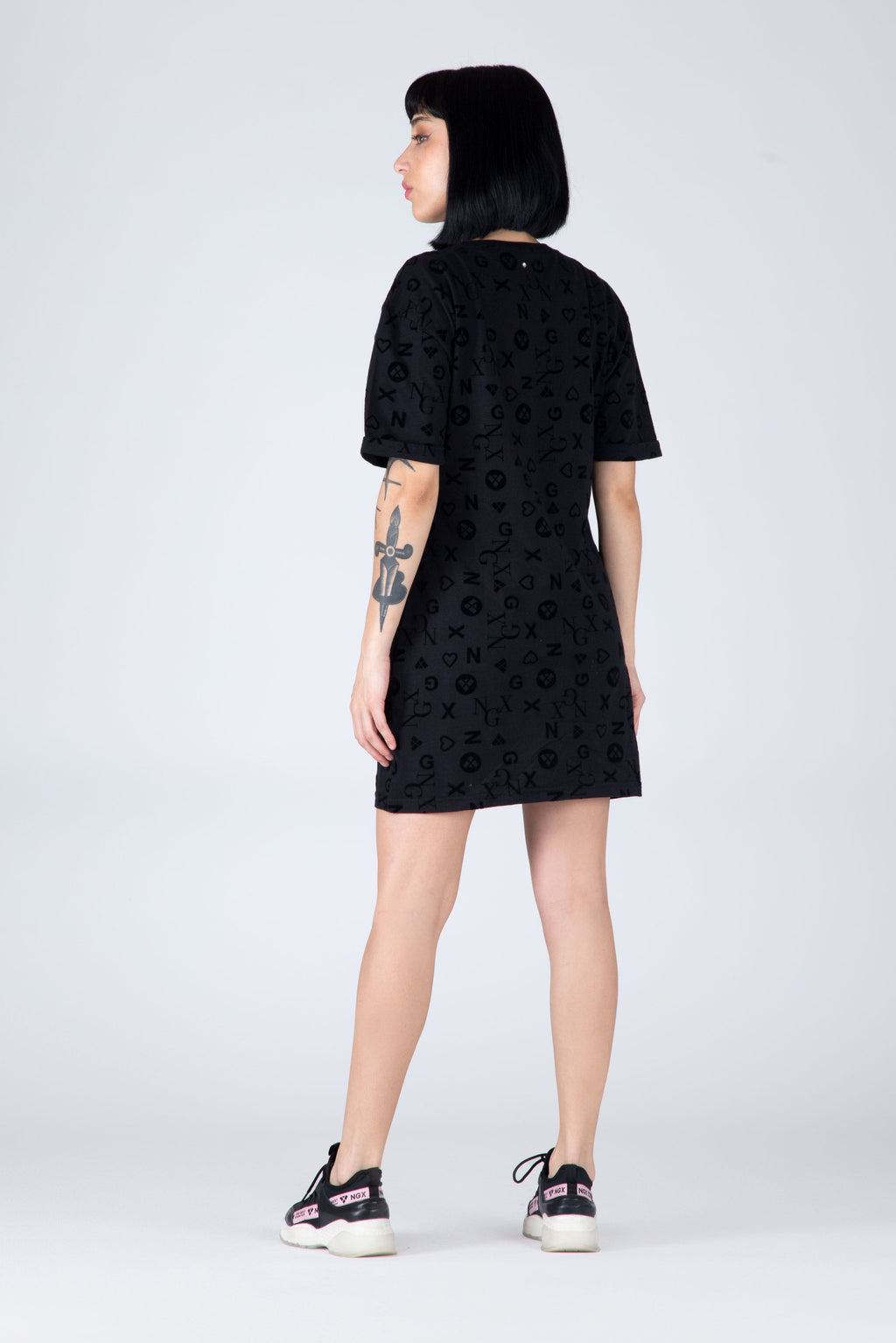 Vestido Flock Negro NGX