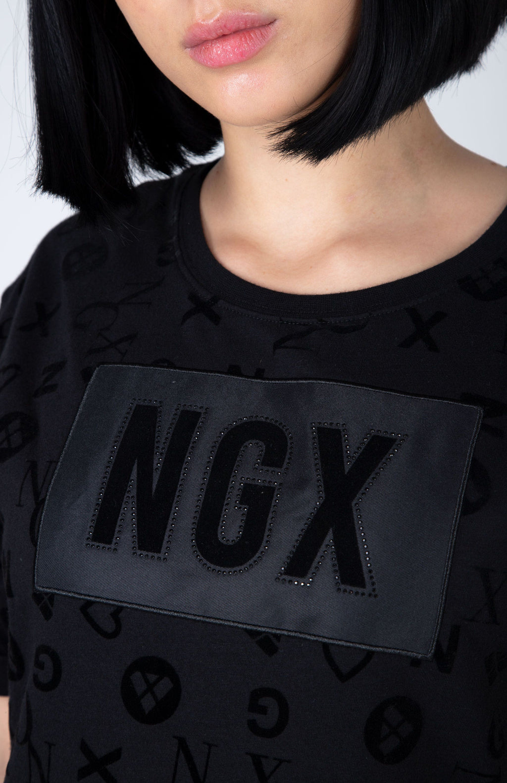 Vestido Flock Negro NGX
