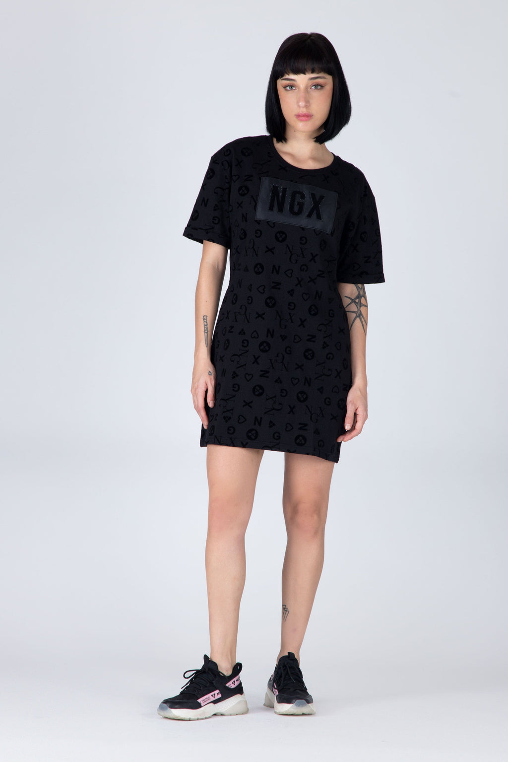 Vestido Flock Negro NGX