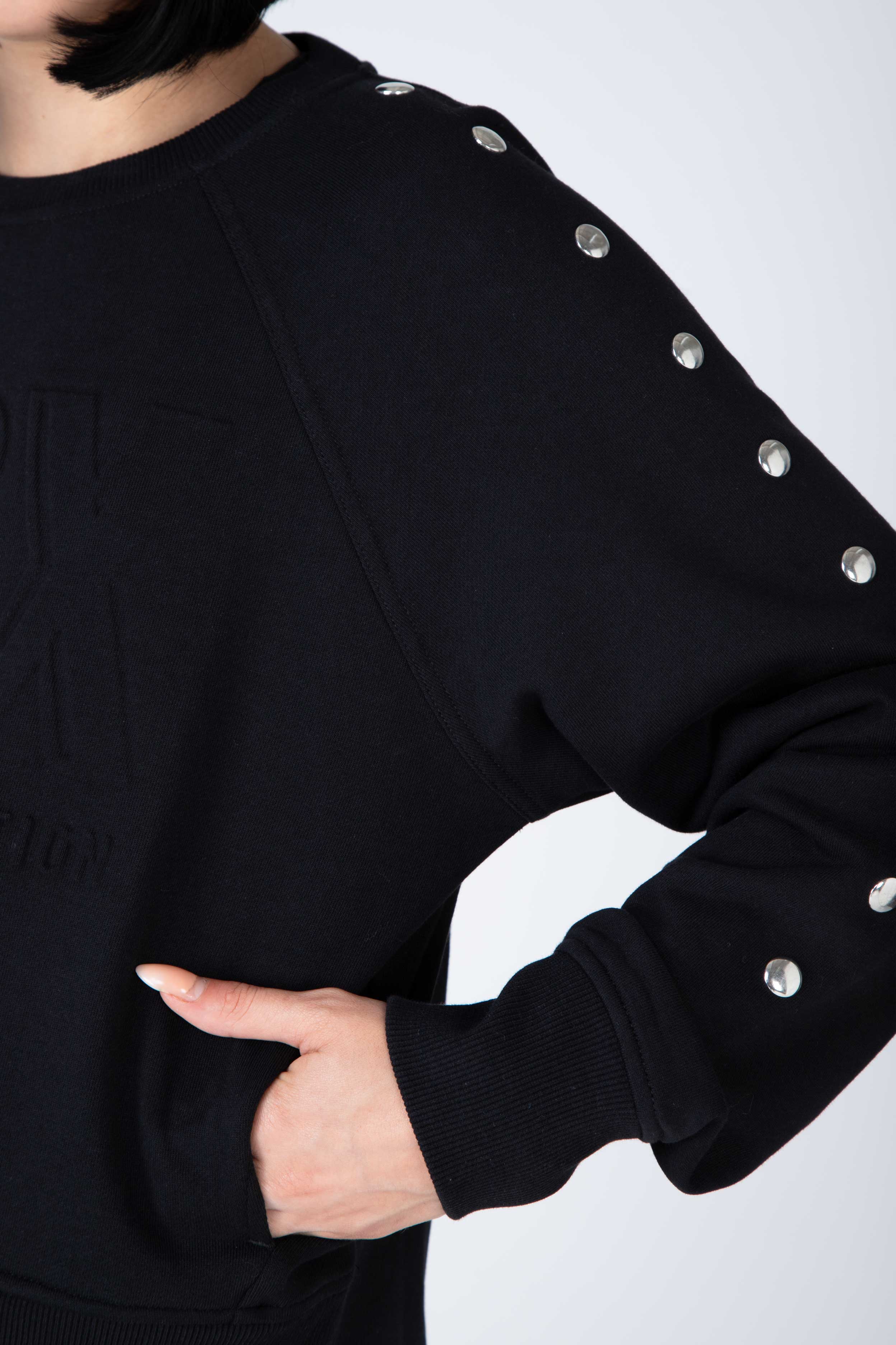 Poleron Crew Neck Anymore Negro NGX