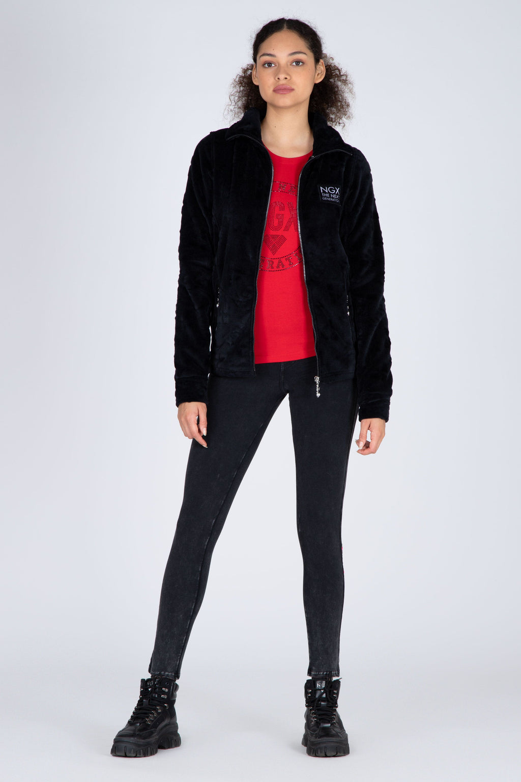 Chaqueta Text Negro NGX