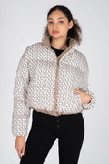 Parka Stylish Café/Blanco NGX