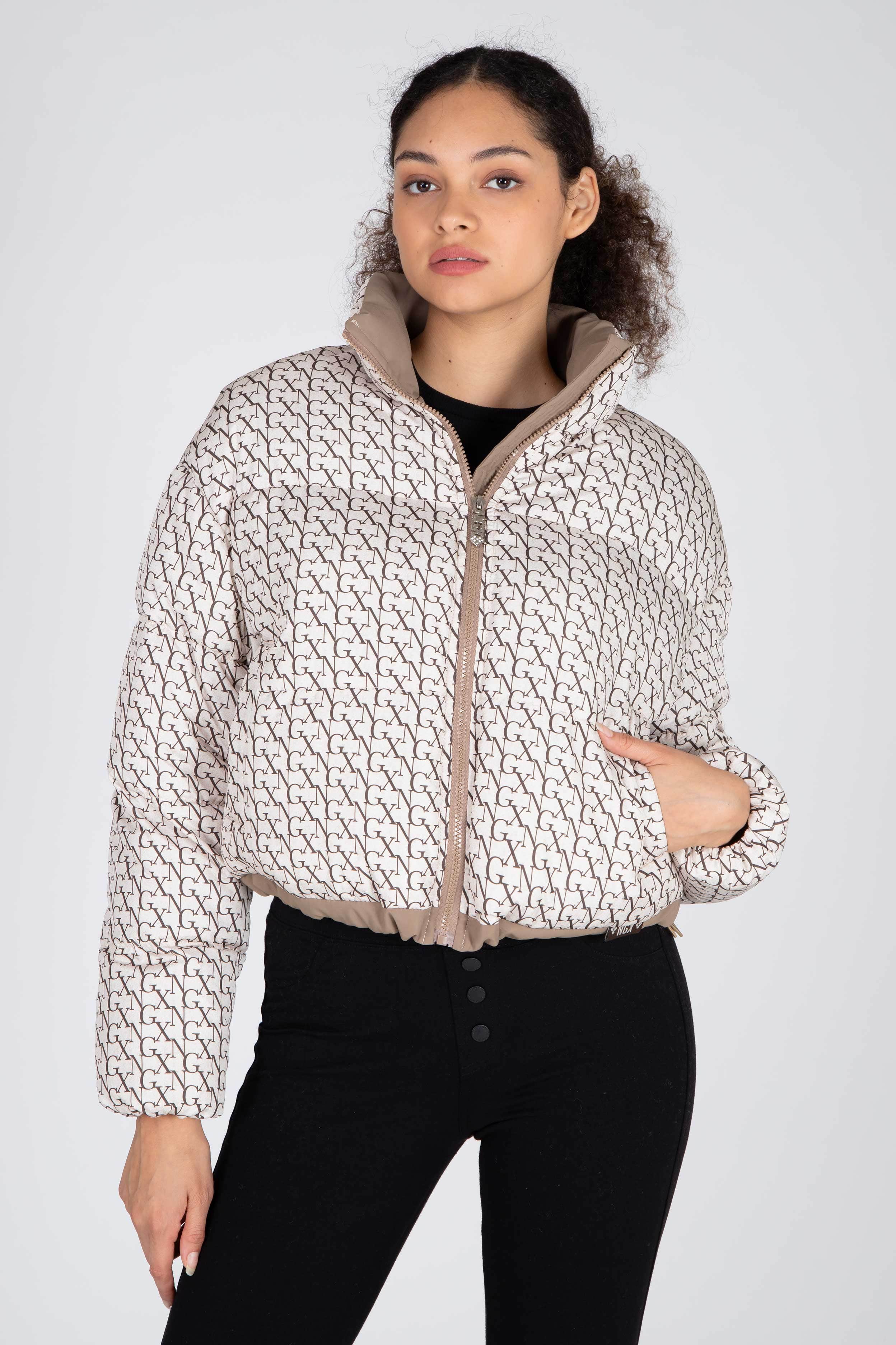 Parka Stylish Café/Blanco NGX