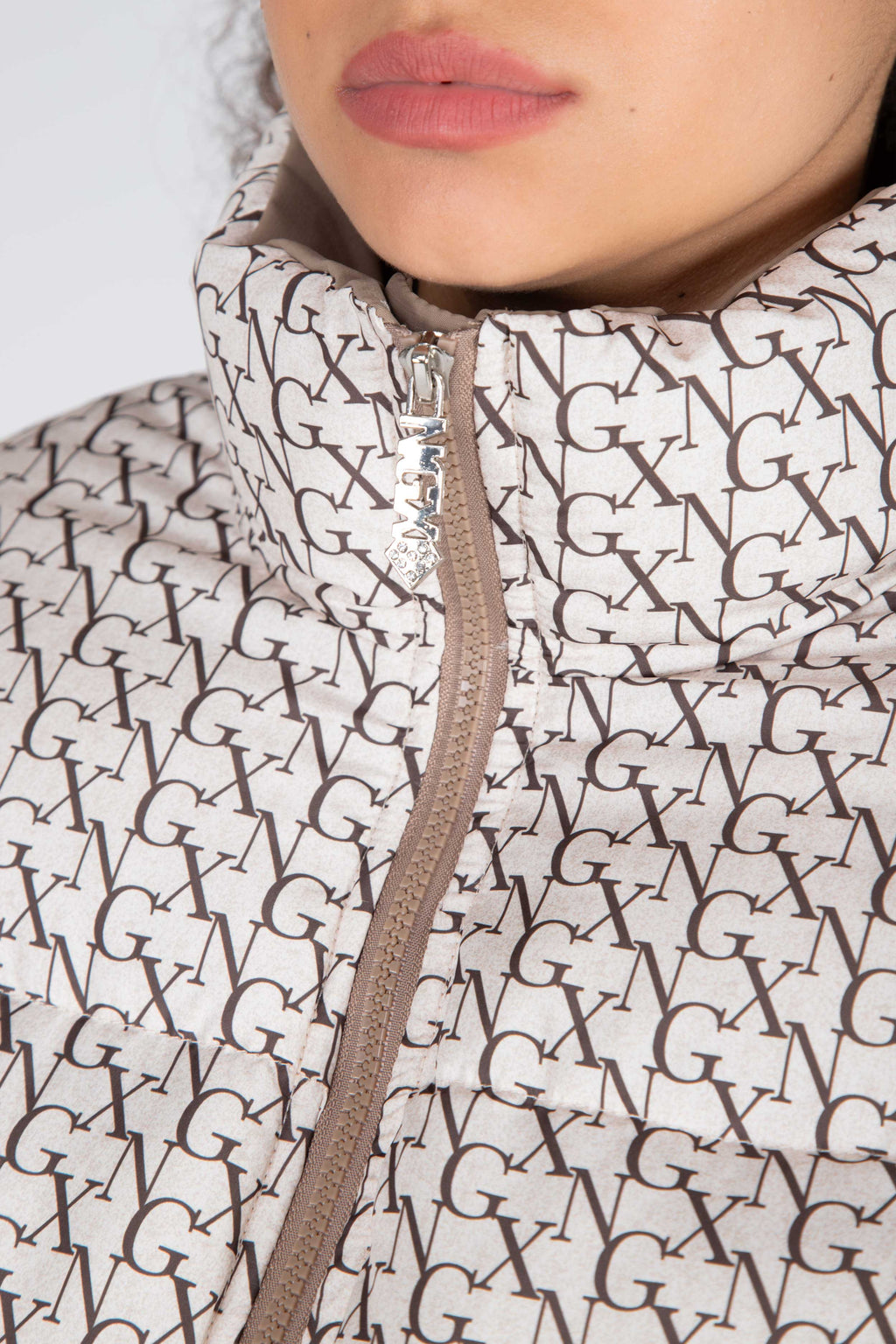 Parka Stylish Café/Blanco NGX