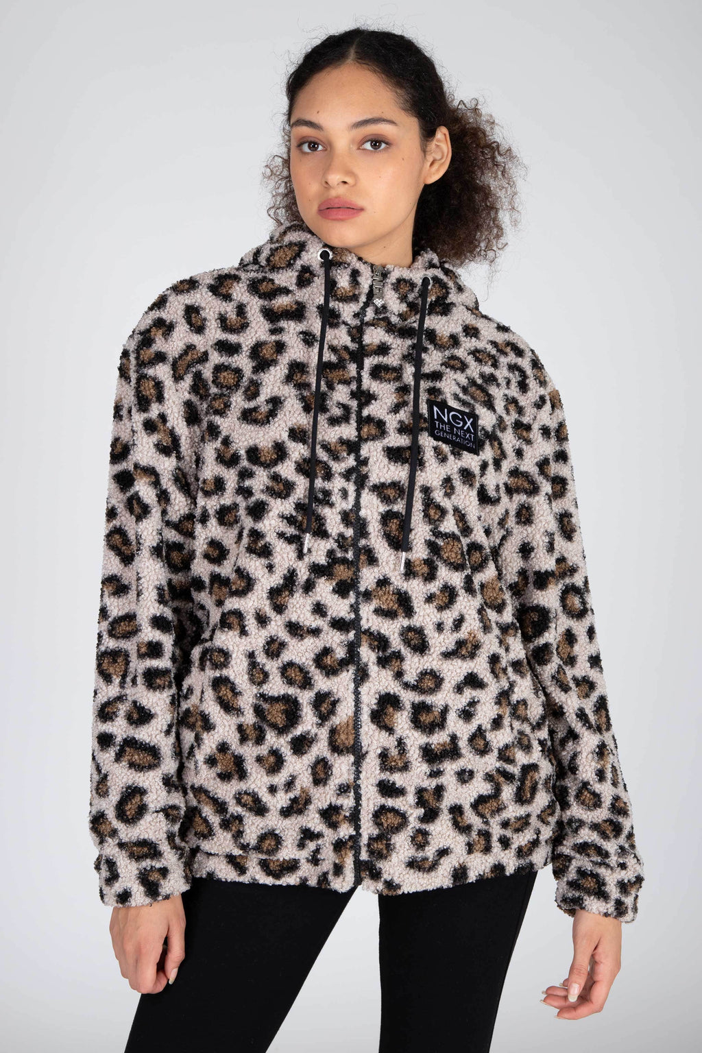 Chaqueta Opulent Negro/Beige NGX