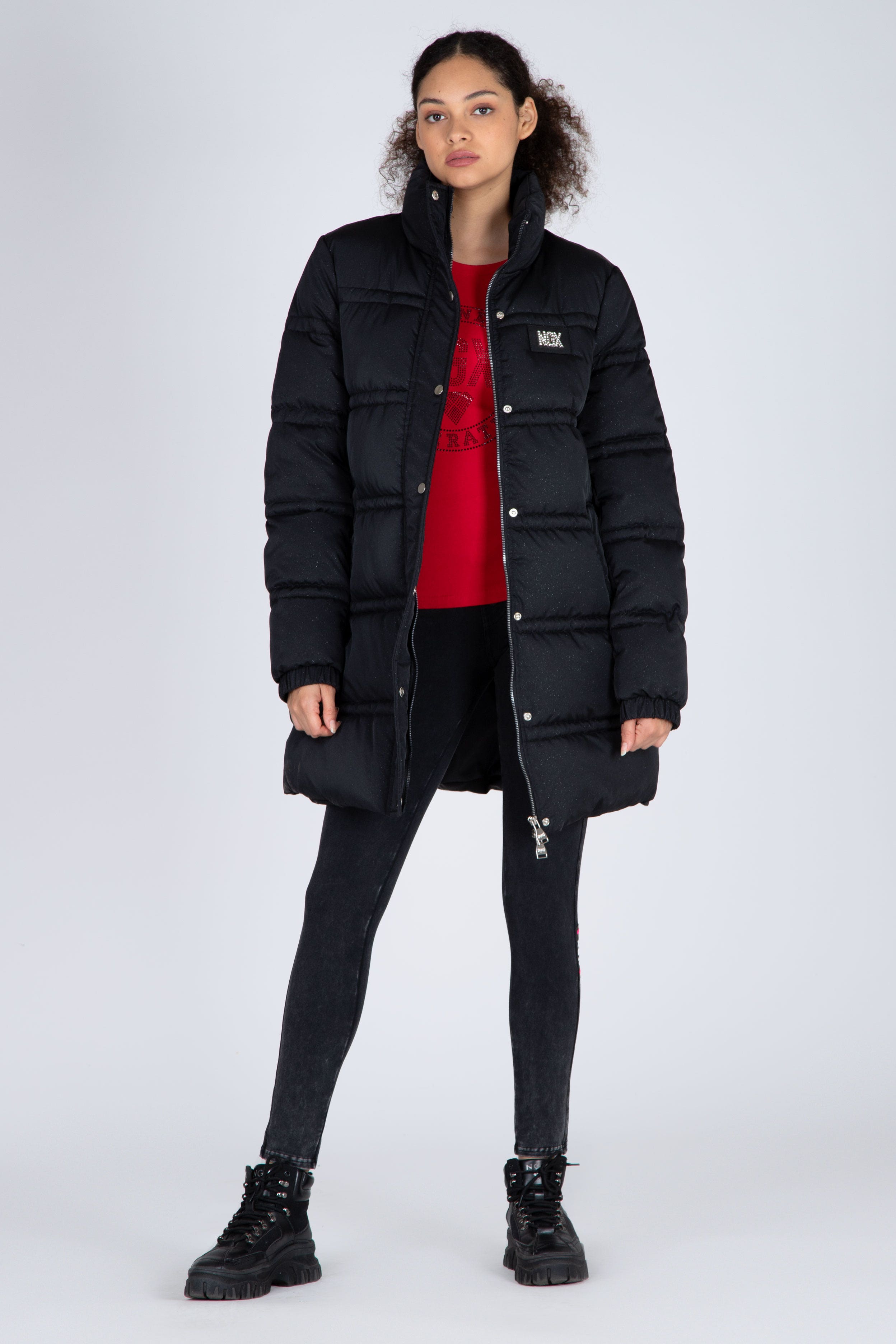 Parka Long Drama Negro NGX
