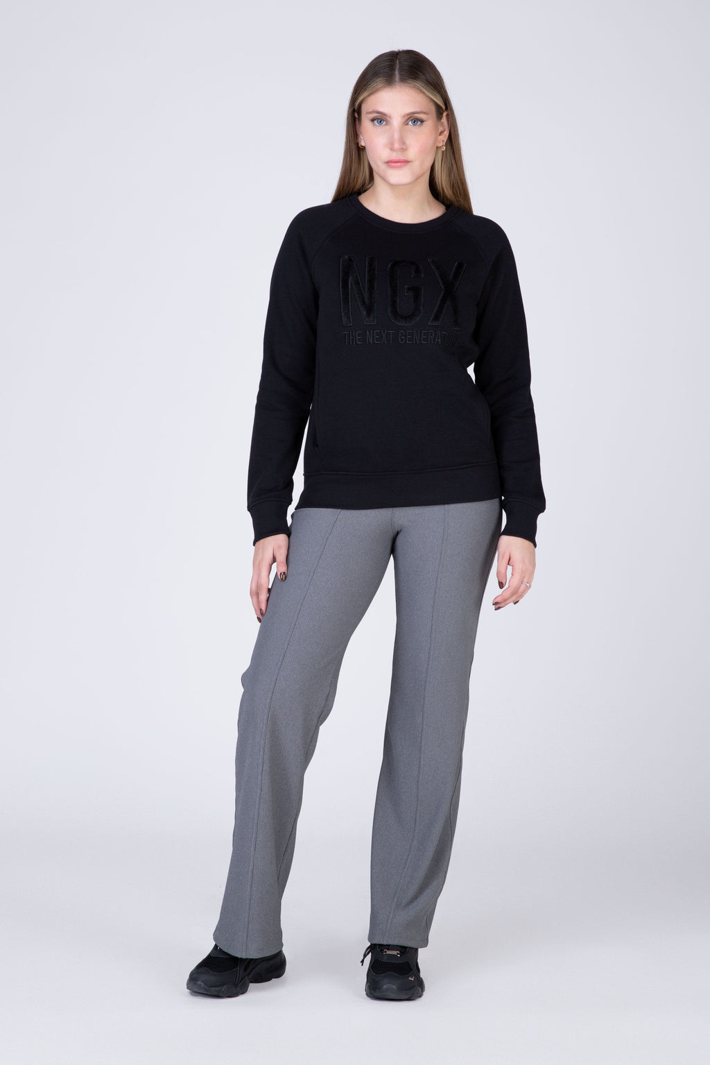 Poleron Crew Neck Lavish Negro NGX