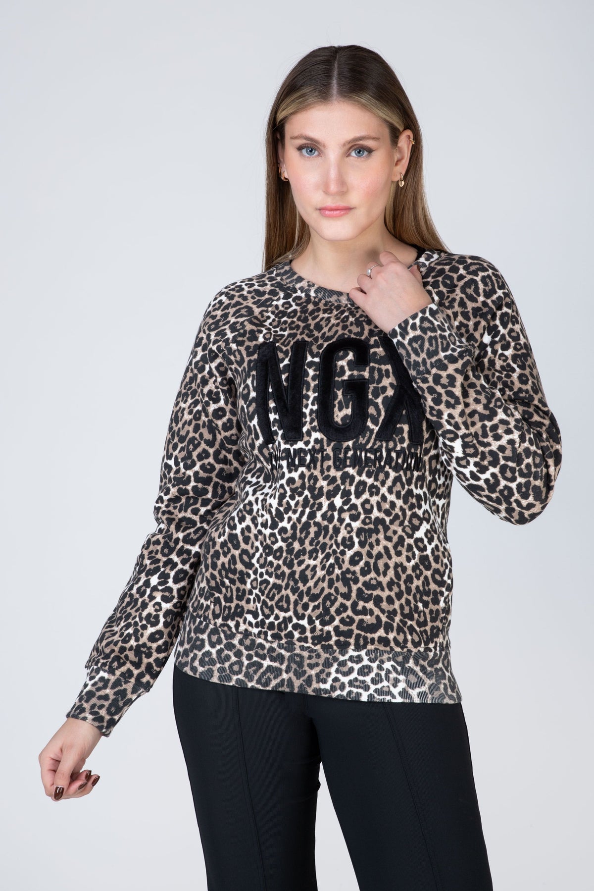 Poleron Crew Neck Lavish Café NGX