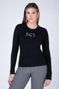Polera Manga Larga Wow Negro NGX
