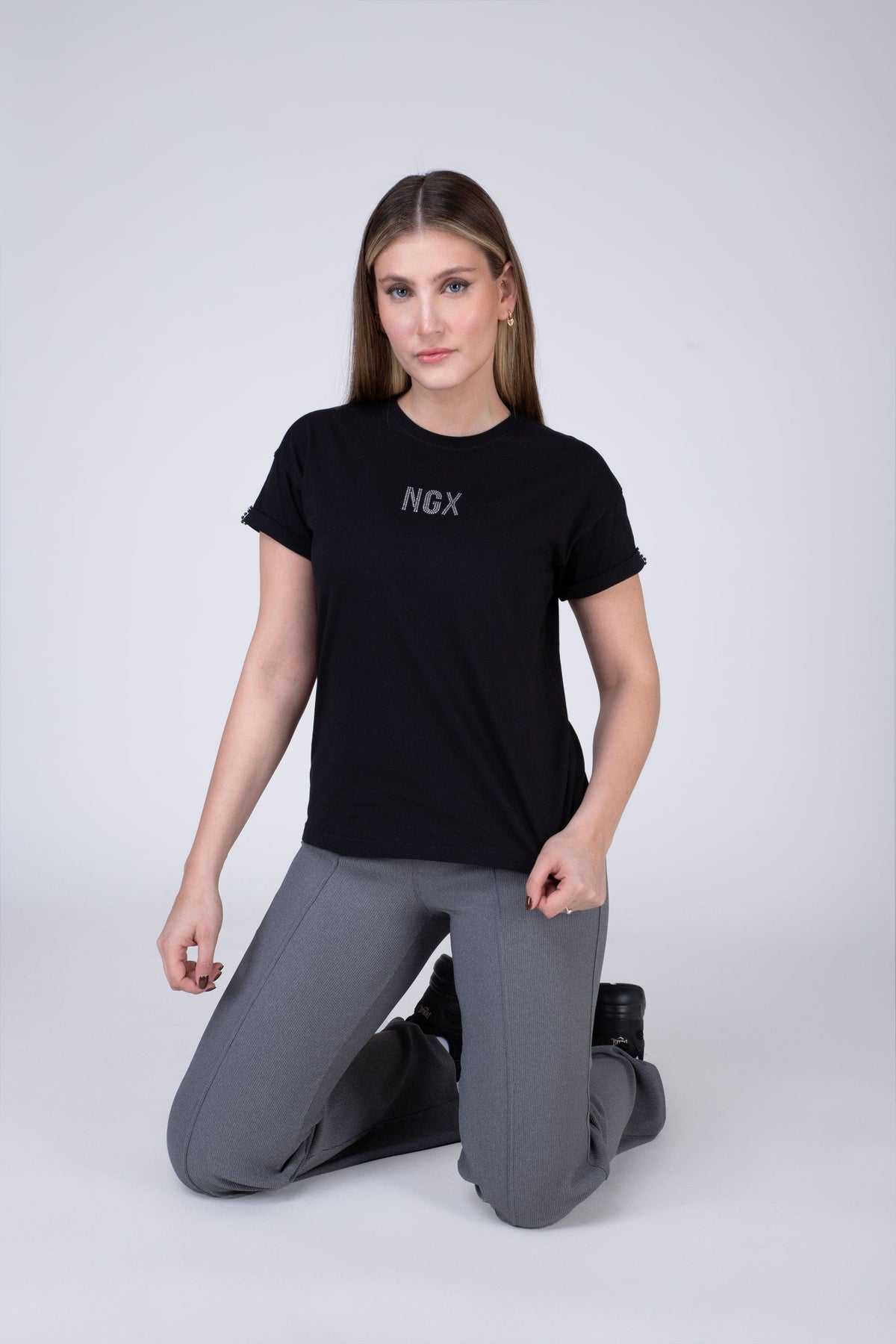 Polera Manga Corta Stuff Negro NGX