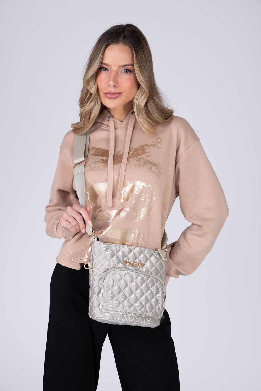 Bolso Crossbody Quilted Pro2 Beige NGX