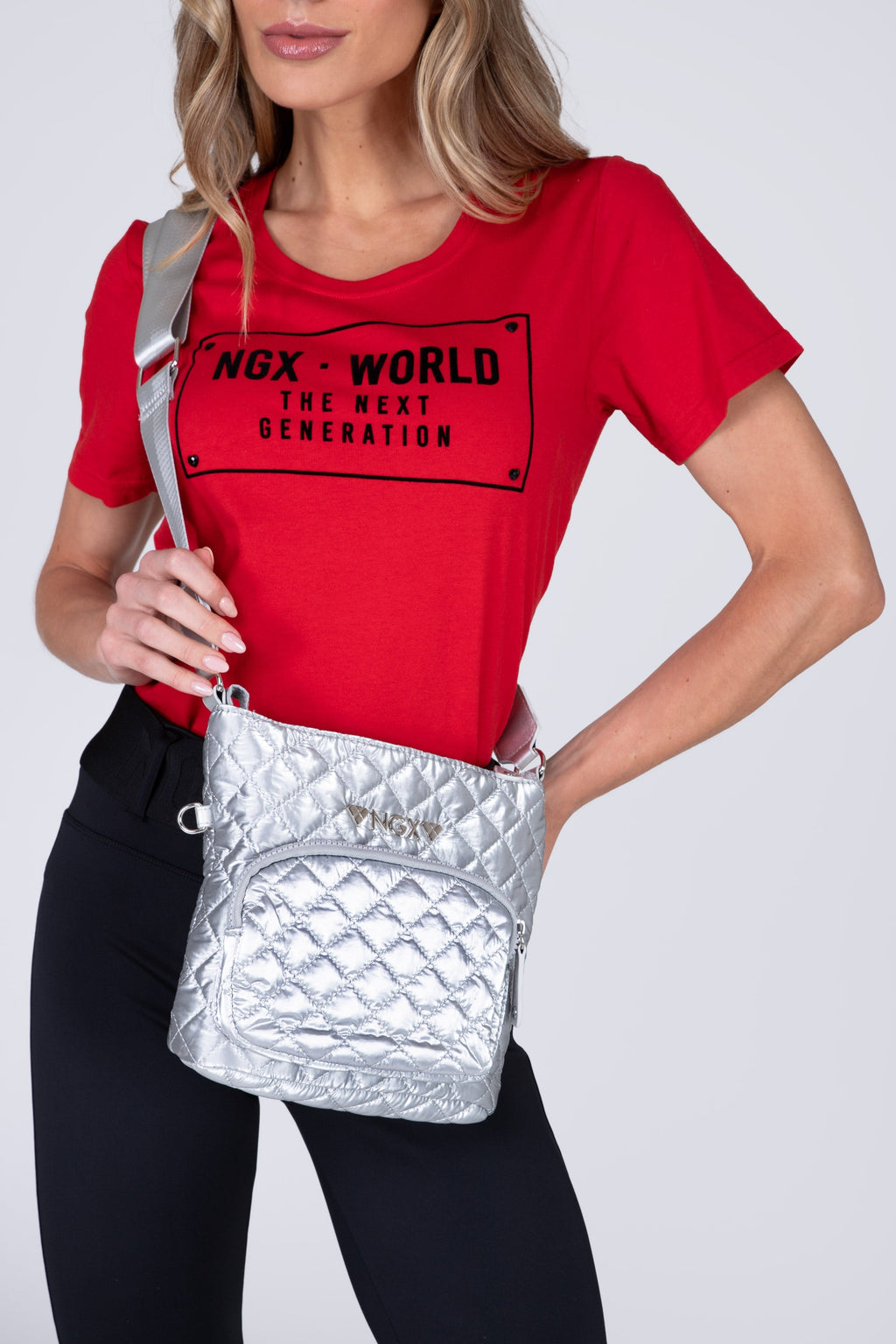 Bolso Crossbody Quilted Pro2 Gris NGX