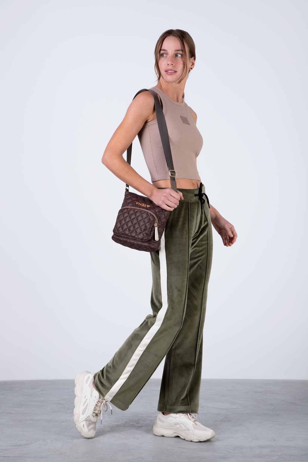 Bolso Crossbody Quiltediconic Chocolate