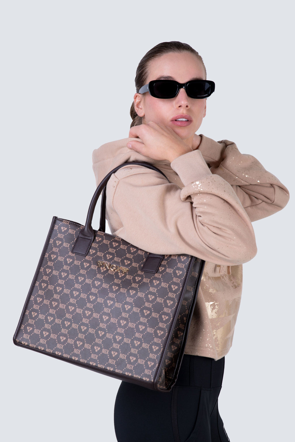 Bolso Tote Monogram Café NGX