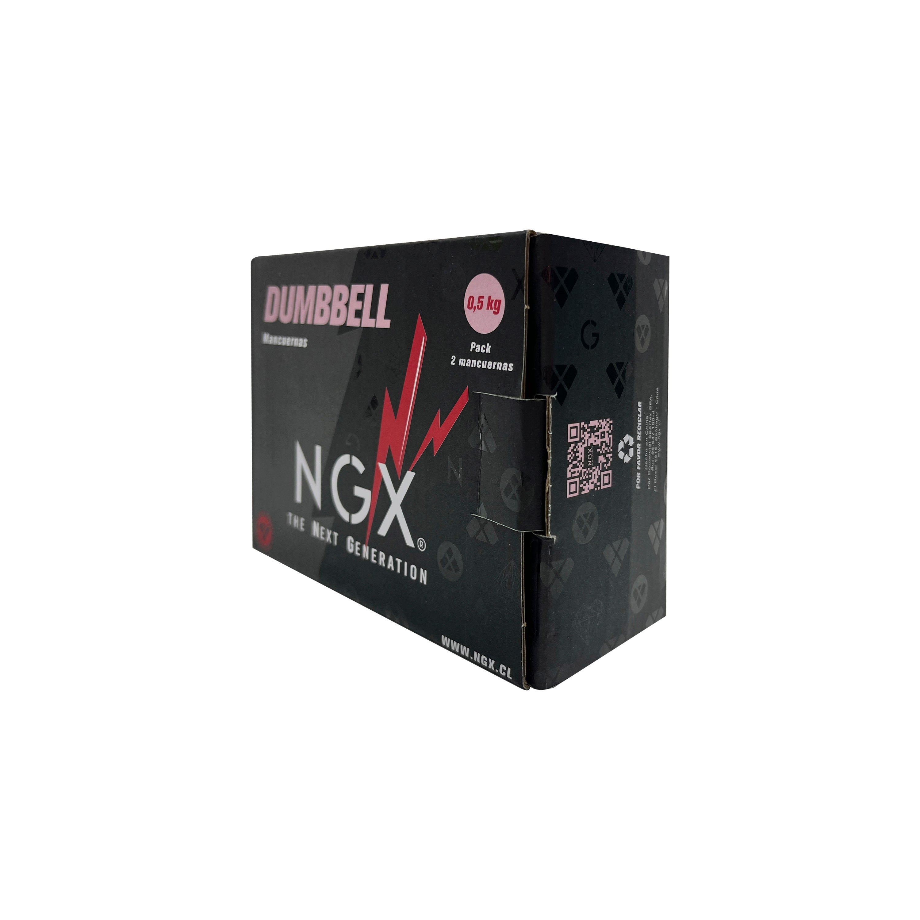 Pack 2 Mancuerna 0,5Kg Rosado NGX