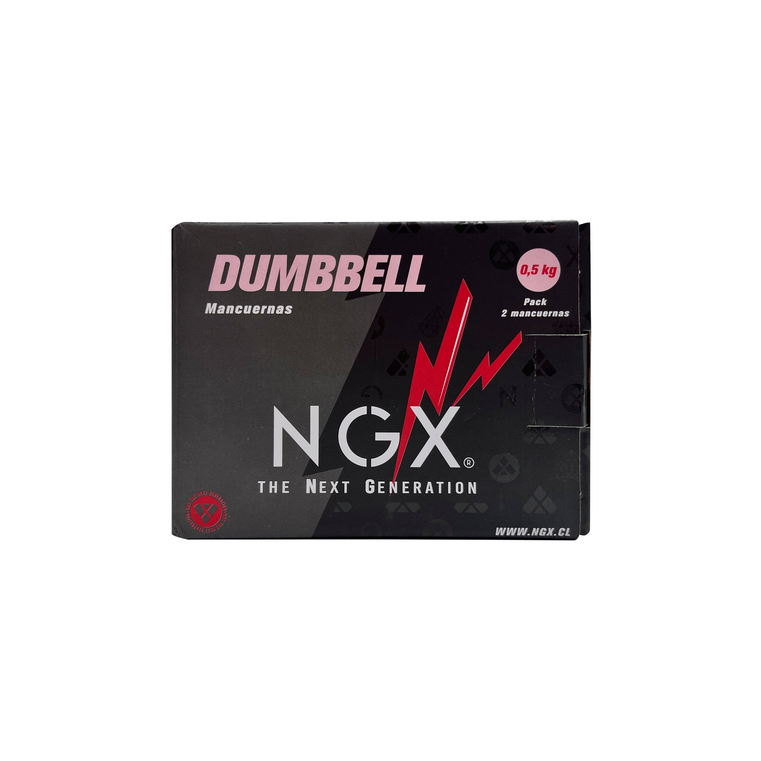 Pack 2 Mancuerna 0,5Kg Rosado NGX